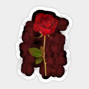 rose in smoke Sticker